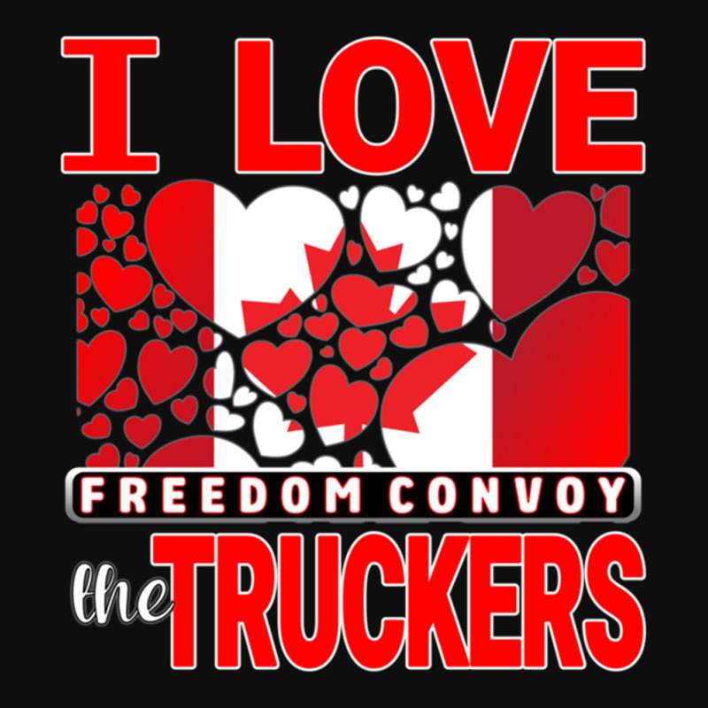 Convoy Truck For Freedom -liberte - I Love The Truckers Red Letters Crop Top by cm-arts | Artistshot