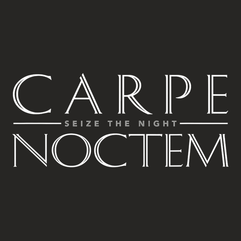 Latin Quote Carpe Noctem Seize The Night Ladies Fitted T-Shirt by cm-arts | Artistshot