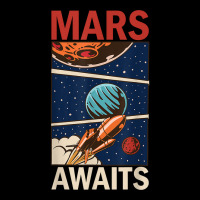 Mars Awaits Propaganda Space Mission Astronaut Spaceship T Shirt Men's Long Sleeve Pajama Set | Artistshot