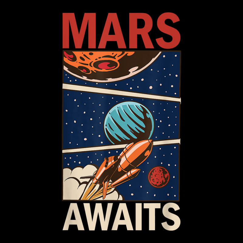 Mars Awaits Propaganda Space Mission Astronaut Spaceship T Shirt Men's Long Sleeve Pajama Set by cm-arts | Artistshot