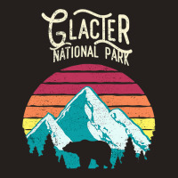 Vintage Glacier National Park Mountain Bear Retro Tank Top | Artistshot