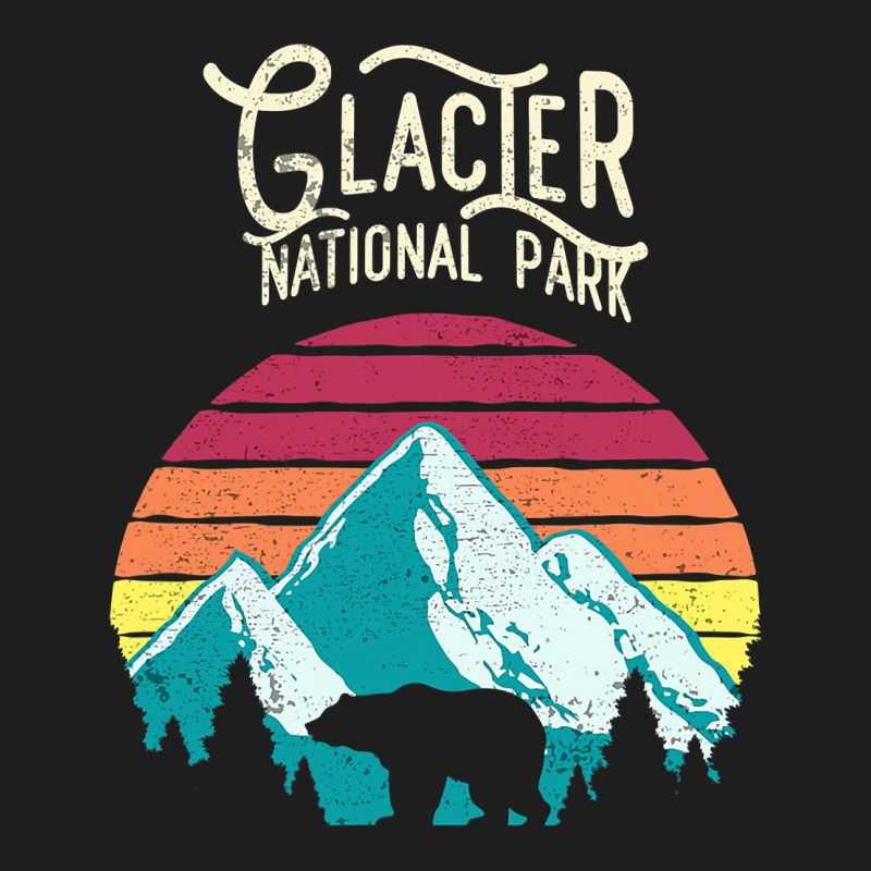 Vintage Glacier National Park Mountain Bear Retro Classic T-shirt | Artistshot