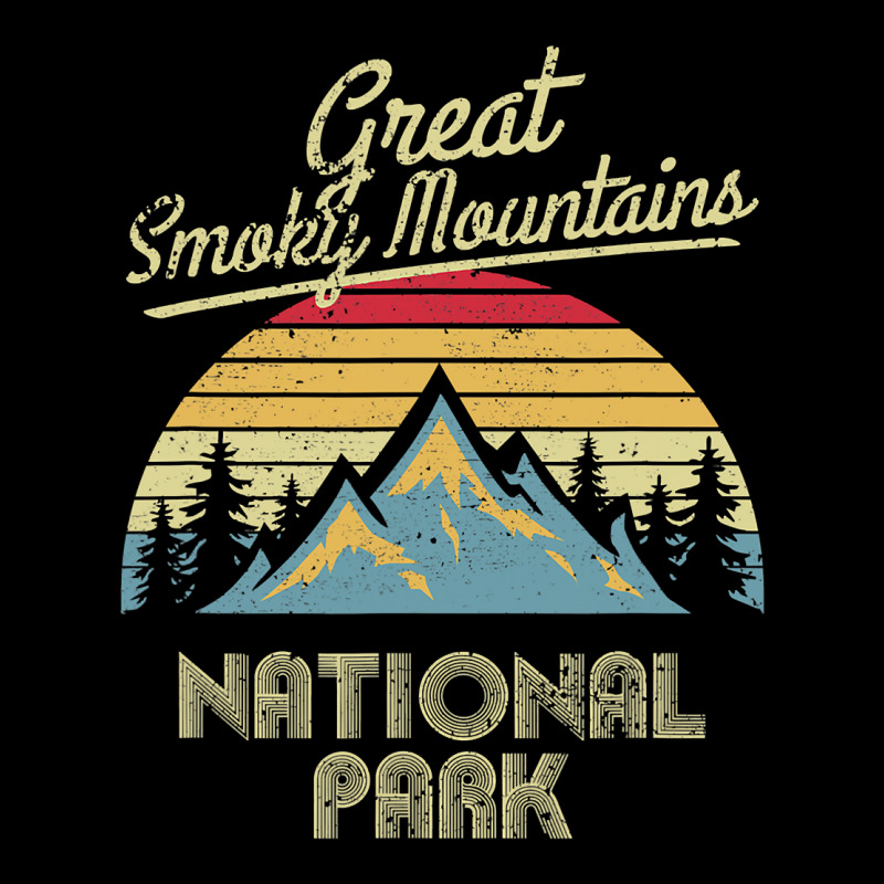 Vintage Great Smoky Mountains National Park Mountain T V-neck Tee | Artistshot