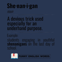 English Funny Words - Shenanigan - Fun Black Text Men Denim Jacket | Artistshot