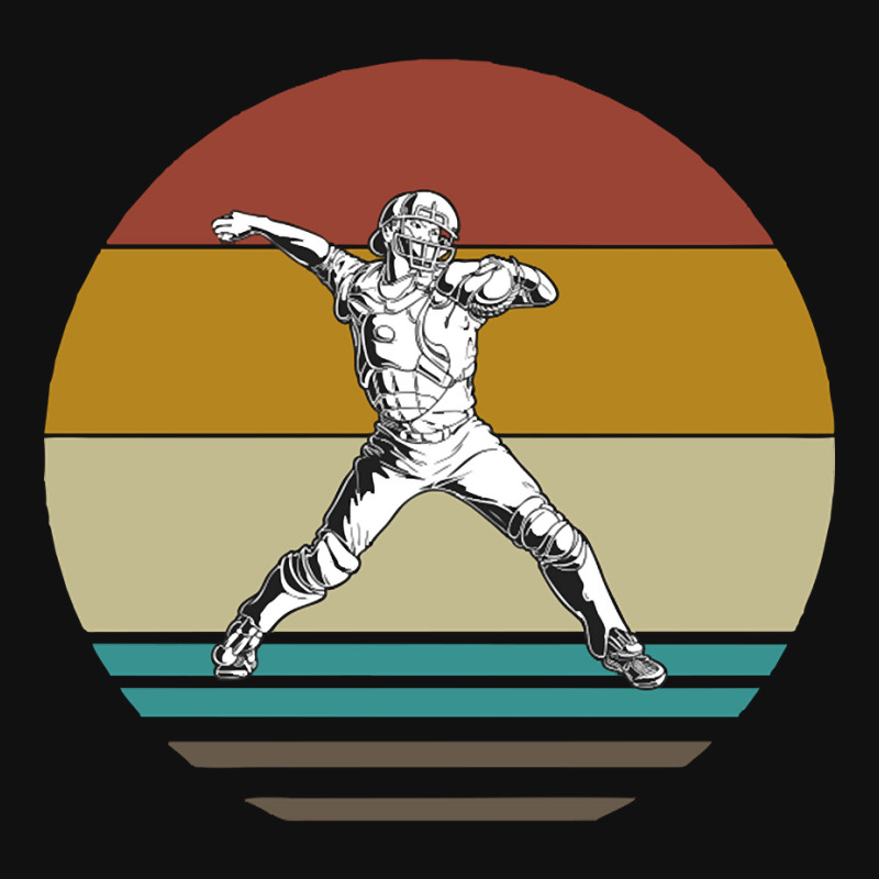 Retro Baseball Thrower On A 80s Sun Background Baby Beanies by Hayward Michel | Artistshot