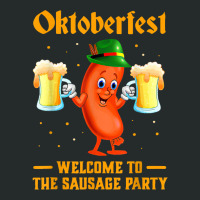 Oktoberfest Welcomes To The Sausage Party German Beer Drink T Shirt Women's Triblend Scoop T-shirt | Artistshot