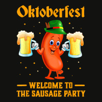 Oktoberfest Welcomes To The Sausage Party German Beer Drink T Shirt Scorecard Crop Tee | Artistshot