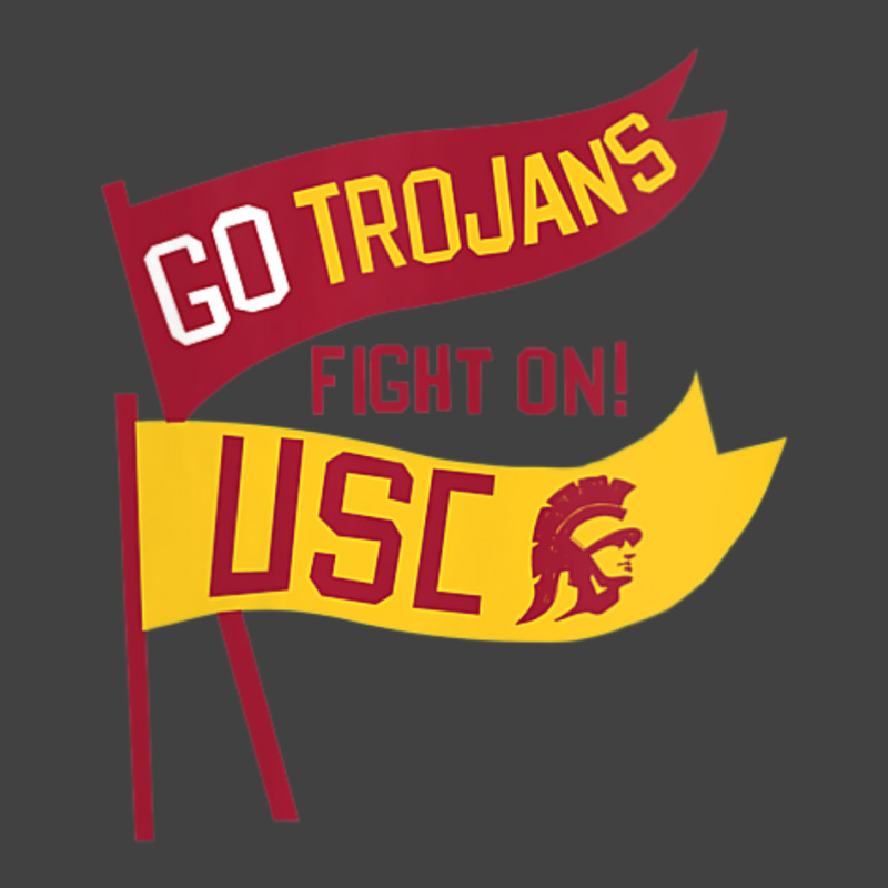 Usc Womens Go Trojans Cardinal Gold Pennant Fight On! V-neck Vintage T-Shirt by Kandurip541 | Artistshot