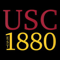 Usc Womens Ivy Font 1880 Cardinal Gold V-neck Pocket T-shirt | Artistshot