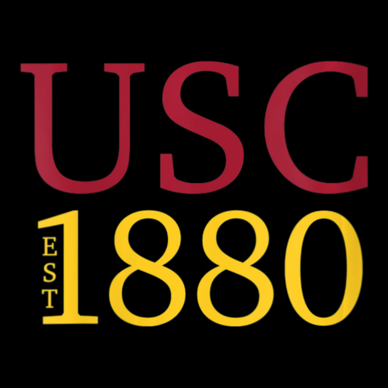 Usc Womens Ivy Font 1880 Cardinal Gold V-neck Pocket T-shirt | Artistshot