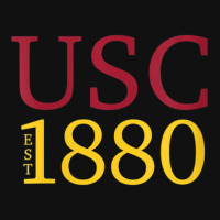 Usc Womens Ivy Font 1880 Cardinal Gold V-neck Throw Pillow | Artistshot