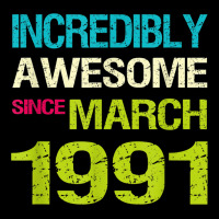 Incredibly Awesome Since March 1991 Birthday Cropped Hoodie | Artistshot