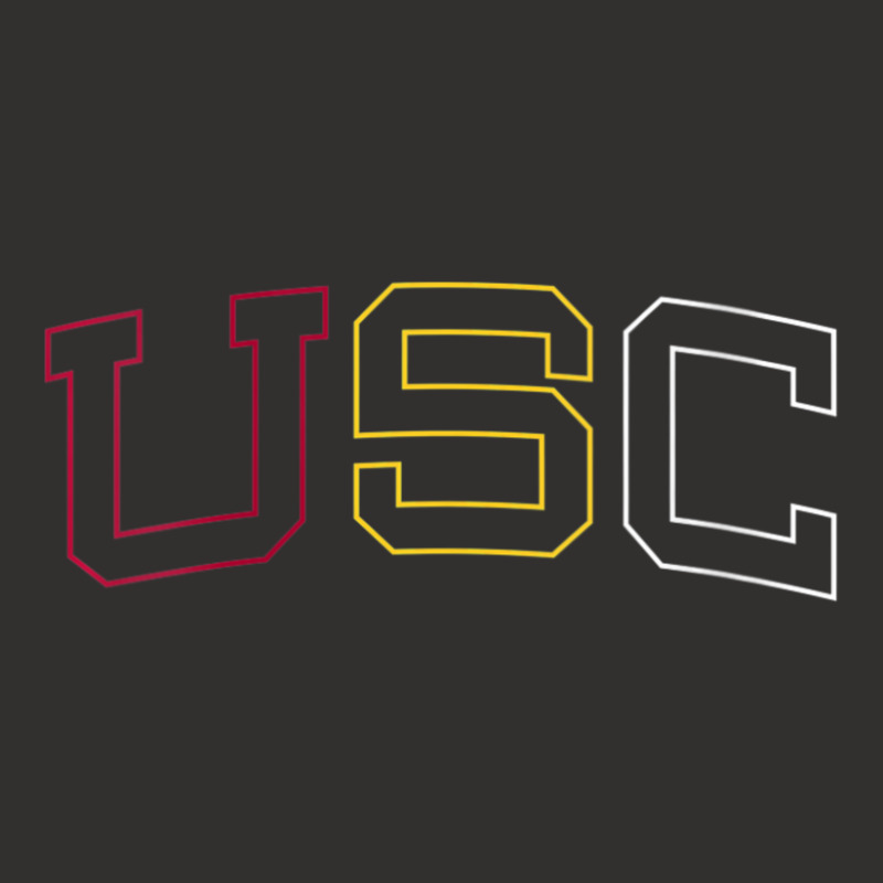 Usc Womens Tricolor Curved Block Cardinal Gold White V-neck Champion Hoodie | Artistshot