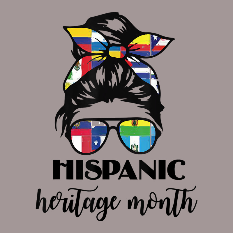 Latin American Flags Hispanic Heritage Month Messy Hair Bun T Shirt Vintage Hoodie by cm-arts | Artistshot