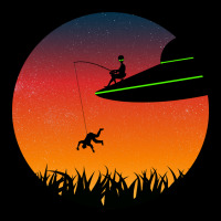 Colourful, Funny Design Of An Alien Gone Fishing-cyike Baby Tee | Artistshot