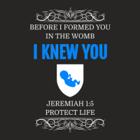 Pro-life Jeremiah 15 Before I Formed You I Knew You Ladies Fitted T-shirt | Artistshot