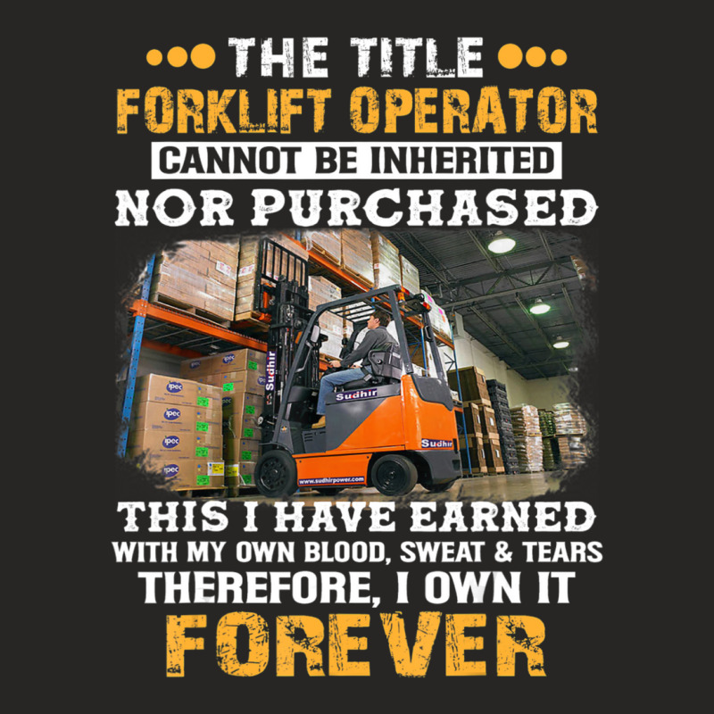 The Title Forklift Operator Cannot Be Inherited Ladies Fitted T-Shirt by cm-arts | Artistshot