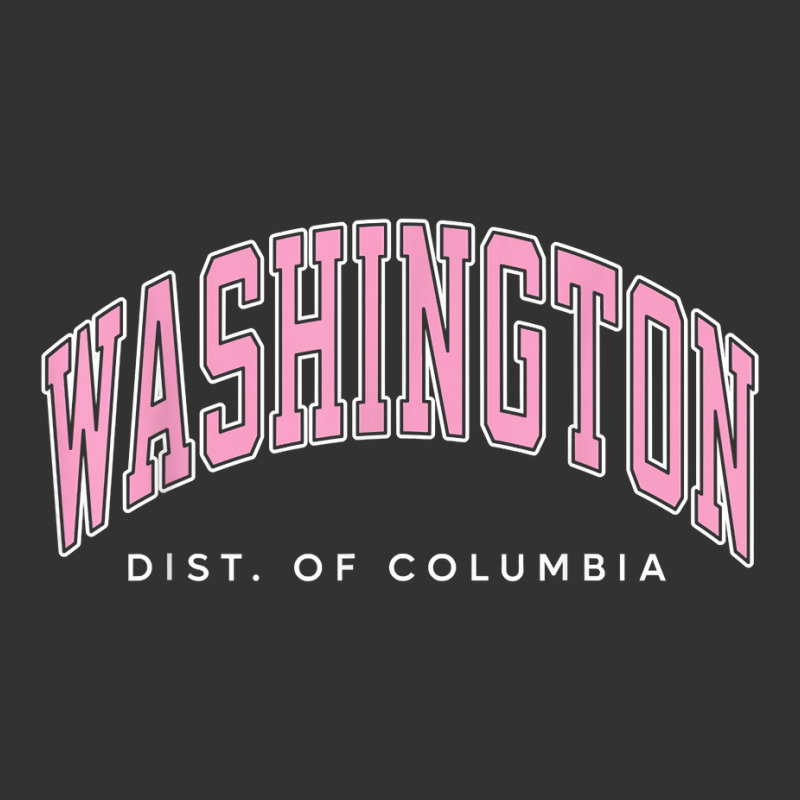 Washington District Of Columbia Dc Varsity Style Pink Text T Shirt Baby Bodysuit by cm-arts | Artistshot