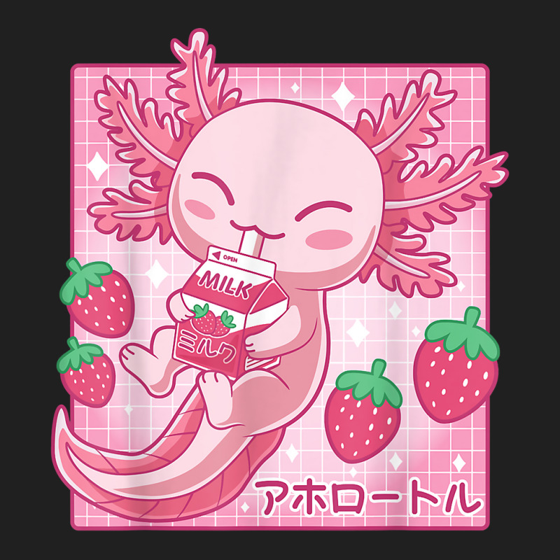 Kawaii Axolotl Strawberry Milk Shake Carton Japanese Anime T Shirt Ladies Polo Shirt by cm-arts | Artistshot