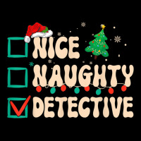 Nice Naughty Detective Christmas List Investigator Groovy Adjustable Cap | Artistshot