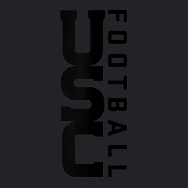 Usc Womens Vertical Block Football Black V-neck Youth Tee | Artistshot