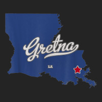 Gretna Louisiana La Map T Shirt 3/4 Sleeve Shirt | Artistshot