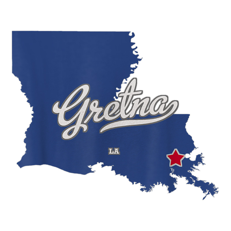 Gretna Louisiana La Map T Shirt Unisex Hoodie | Artistshot