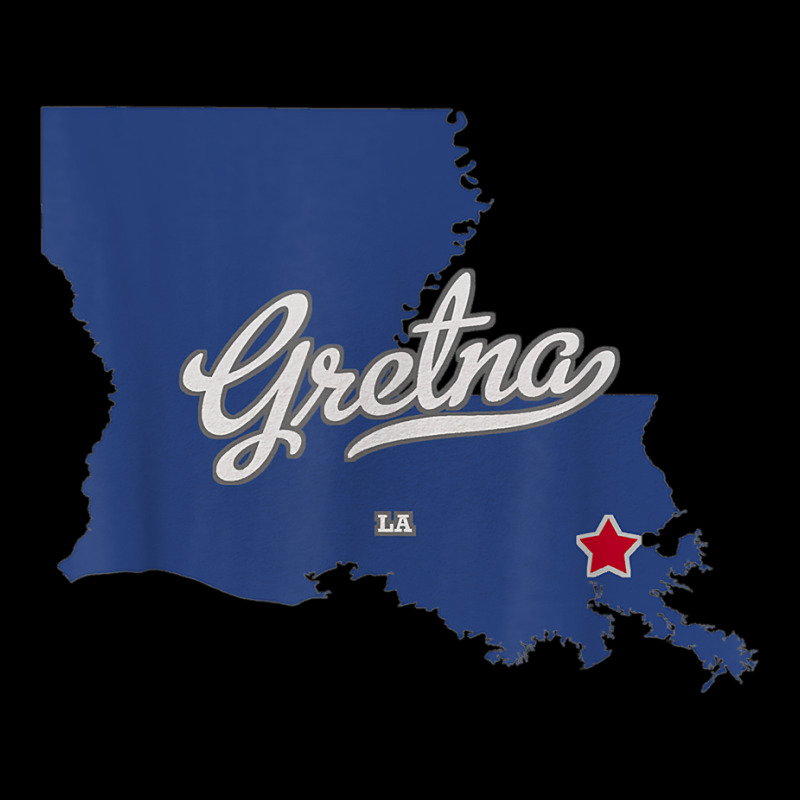 Gretna Louisiana La Map T Shirt Men's 3/4 Sleeve Pajama Set | Artistshot