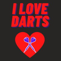 I Love Darts Ladies Fitted T-shirt | Artistshot