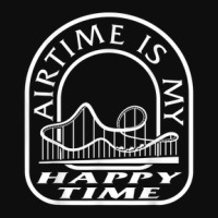 Roller Coaster Air Time Is Happy Time Rollercoaster Lover Am Crop Top | Artistshot