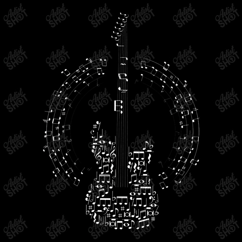 Guitar Of Musical Note Cropped Sweater by nastitin | Artistshot