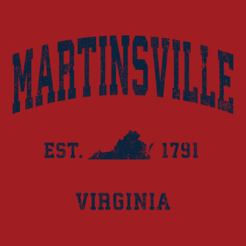 Martinsville Virginia Va Vintage Athletic Navy Sports Design Long Slee Waist Apron | Artistshot