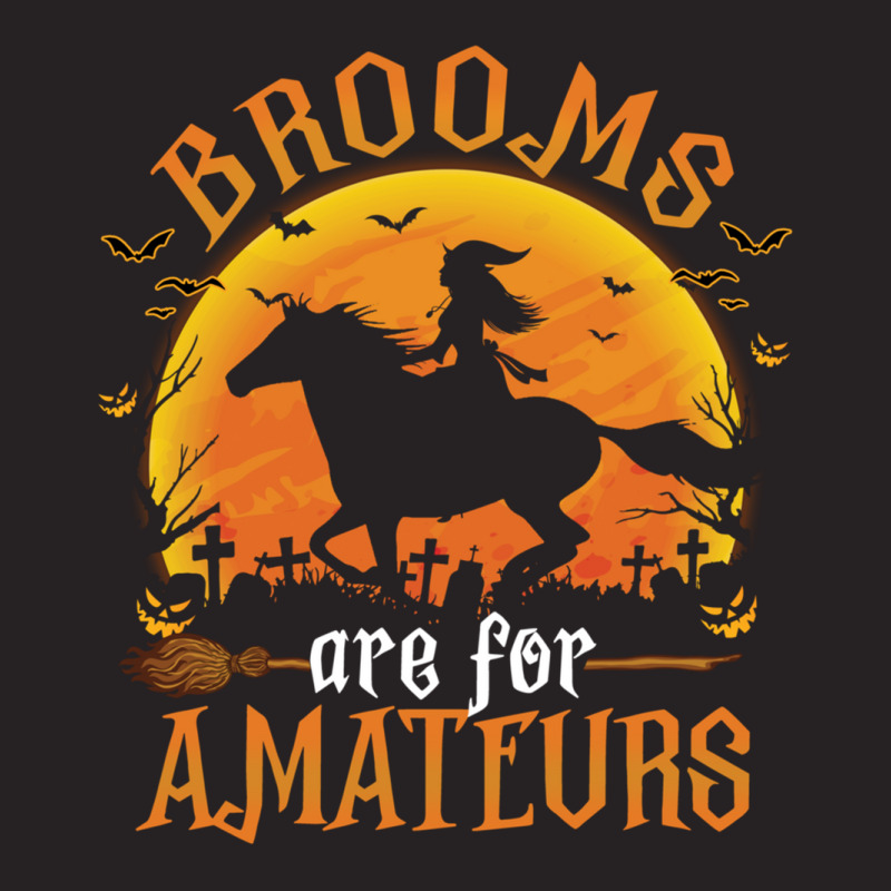 Horses Witch Halloween Funny Brooms Are For Amateurs Long Sleeve T Shi Vintage Cap by cm-arts | Artistshot