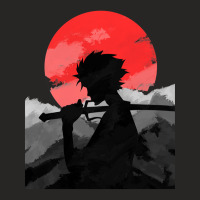 Samurai With Sunset Ladies Fitted T-shirt | Artistshot