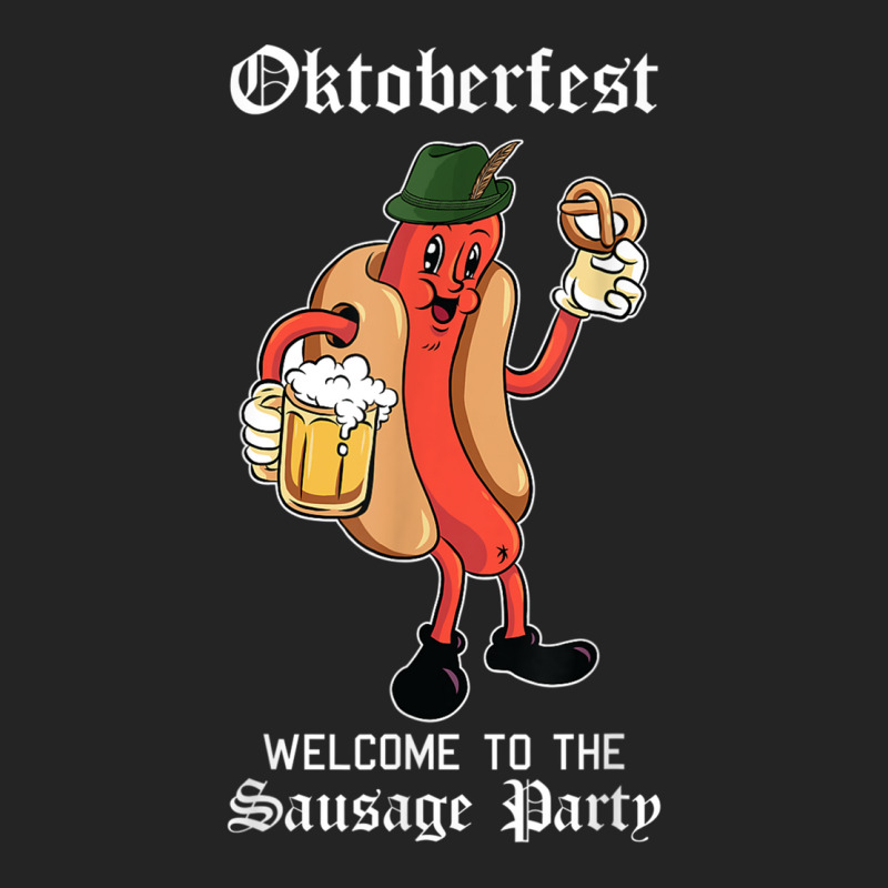 Sausage Party Oktoberfest Funny Bratwurst German Festival Tshirt 3/4 Sleeve Shirt by ShelleyDoppelmayr | Artistshot