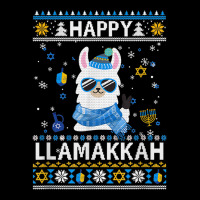 Happy Llamakkah Llama Ugly Hanukkah Ugly Sweater V-neck Tee | Artistshot