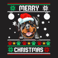 Ugly Merry Christmas Rottweiler Dog Xmas Dog Lover Christmas Gift T-shirt | Artistshot