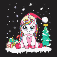 Unicorn Christmas Cute Unicorn Christmas Girls Xmas Deer Christmas T-shirt | Artistshot