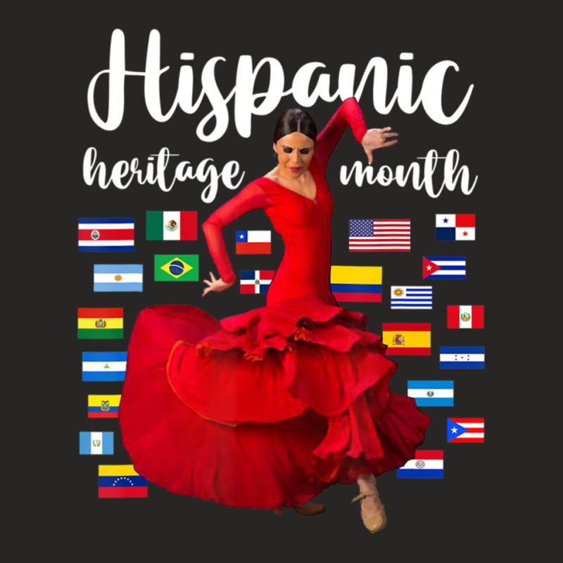 Hispanic Heritage Month Proud Latin Dance Countries Flags Ladies Fitted T-Shirt by WilliamStinnett | Artistshot