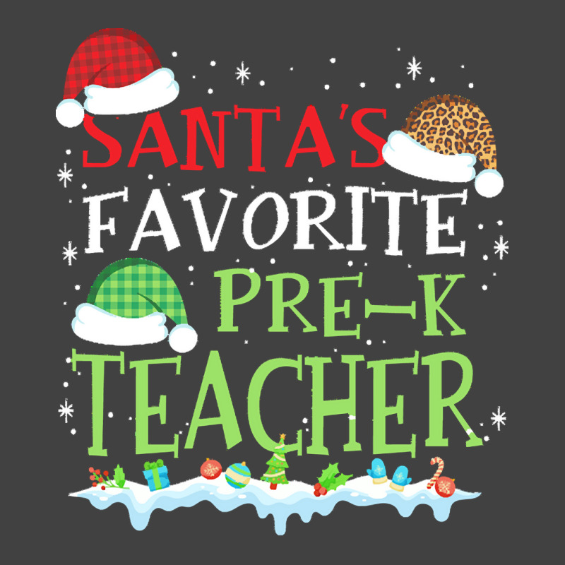 V1 Xmas Santa's Favorite Pre- K Teacher Funny Christmas Gift Vintage T-shirt | Artistshot