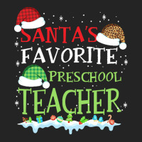 V1 Xmas Santa's Favorite Preschool Teacher Funny Christmas Gift 3/4 Sleeve Shirt | Artistshot