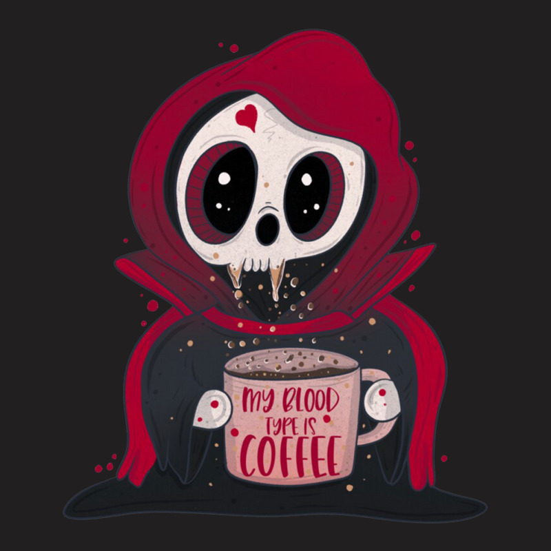 Black Coffe Vampire Cartoon T-shirt | Artistshot