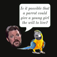 Jonathan Frakes Interrogates You A Parrot Scorecard Crop Tee | Artistshot