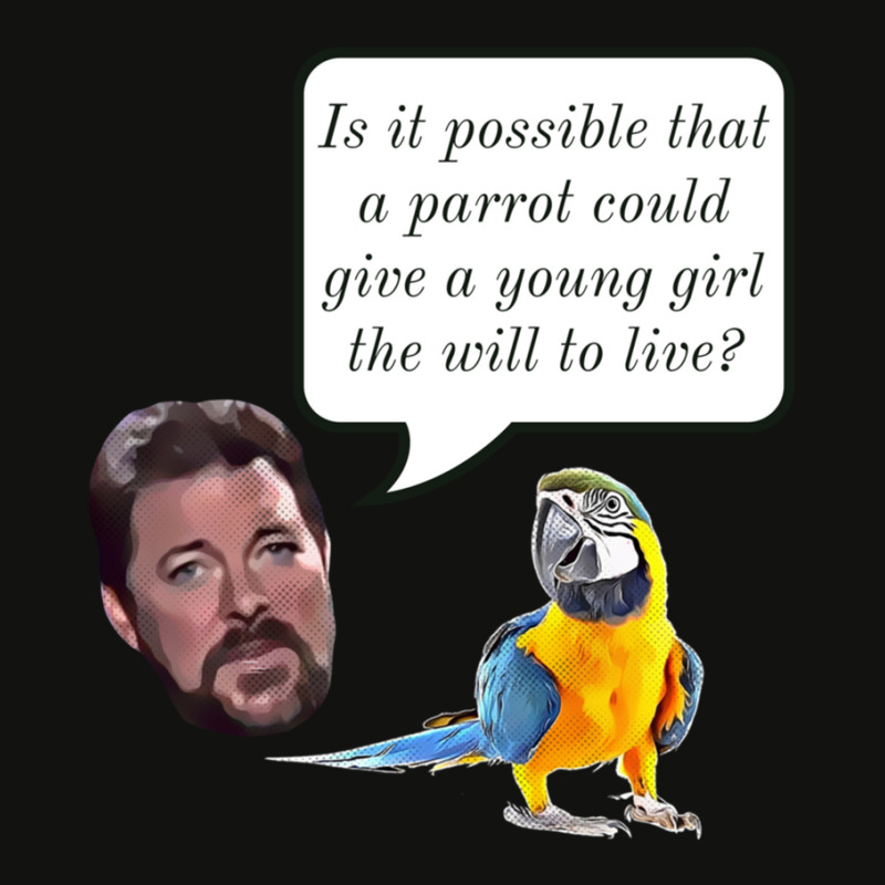 Jonathan Frakes Interrogates You A Parrot Scorecard Crop Tee by MilletteHawks | Artistshot