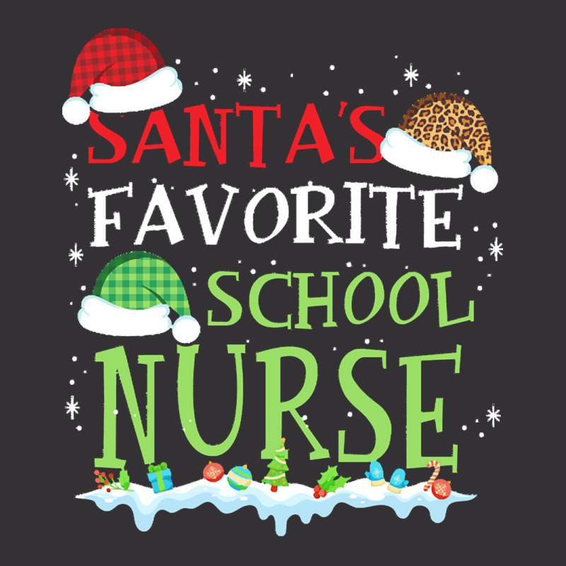 Xmas Santa's Favorite School Nurse Funny Christmas Gift Vintage Hoodie And Short Set | Artistshot