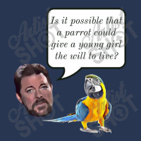 Jonathan Frakes Interrogates You A Parrot Men Denim Jacket | Artistshot