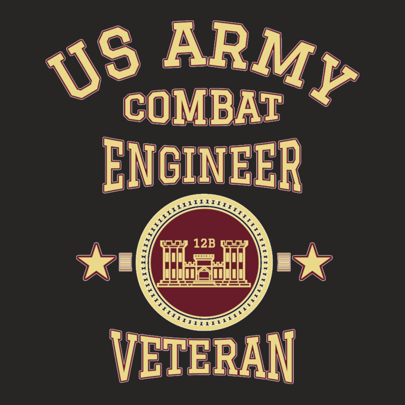 Army Combat Engineer Veteran Essayons Military Vintage Gift Long Ladies Fitted T-Shirt by cm-arts | Artistshot