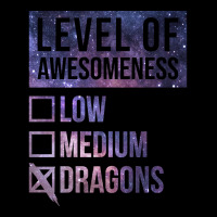 Level Of Awesomeness Low Medium Funny Gift Dragon Dragons-c8t68 V-neck Tee | Artistshot