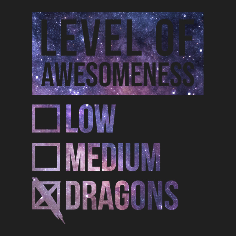 Level Of Awesomeness Low Medium Funny Gift Dragon Dragons-c8t68 Ladies Polo Shirt by Kenlofu52 | Artistshot