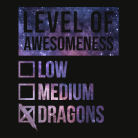 Level Of Awesomeness Low Medium Funny Gift Dragon Dragons-c8t68 Scorecard Crop Tee | Artistshot